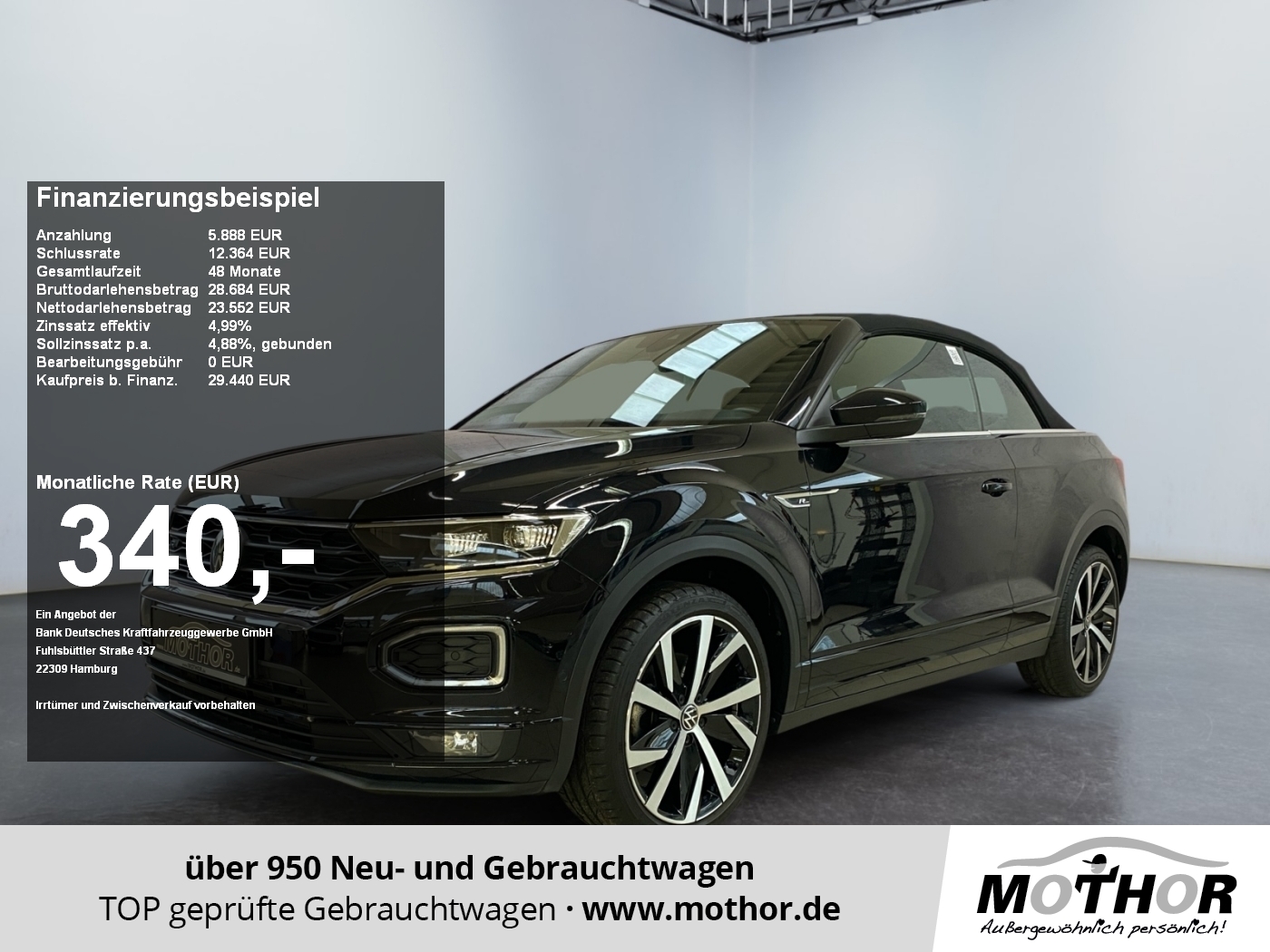 T-Roc Cabriolet R-Line 1.5 TSI DSG Parkassistent