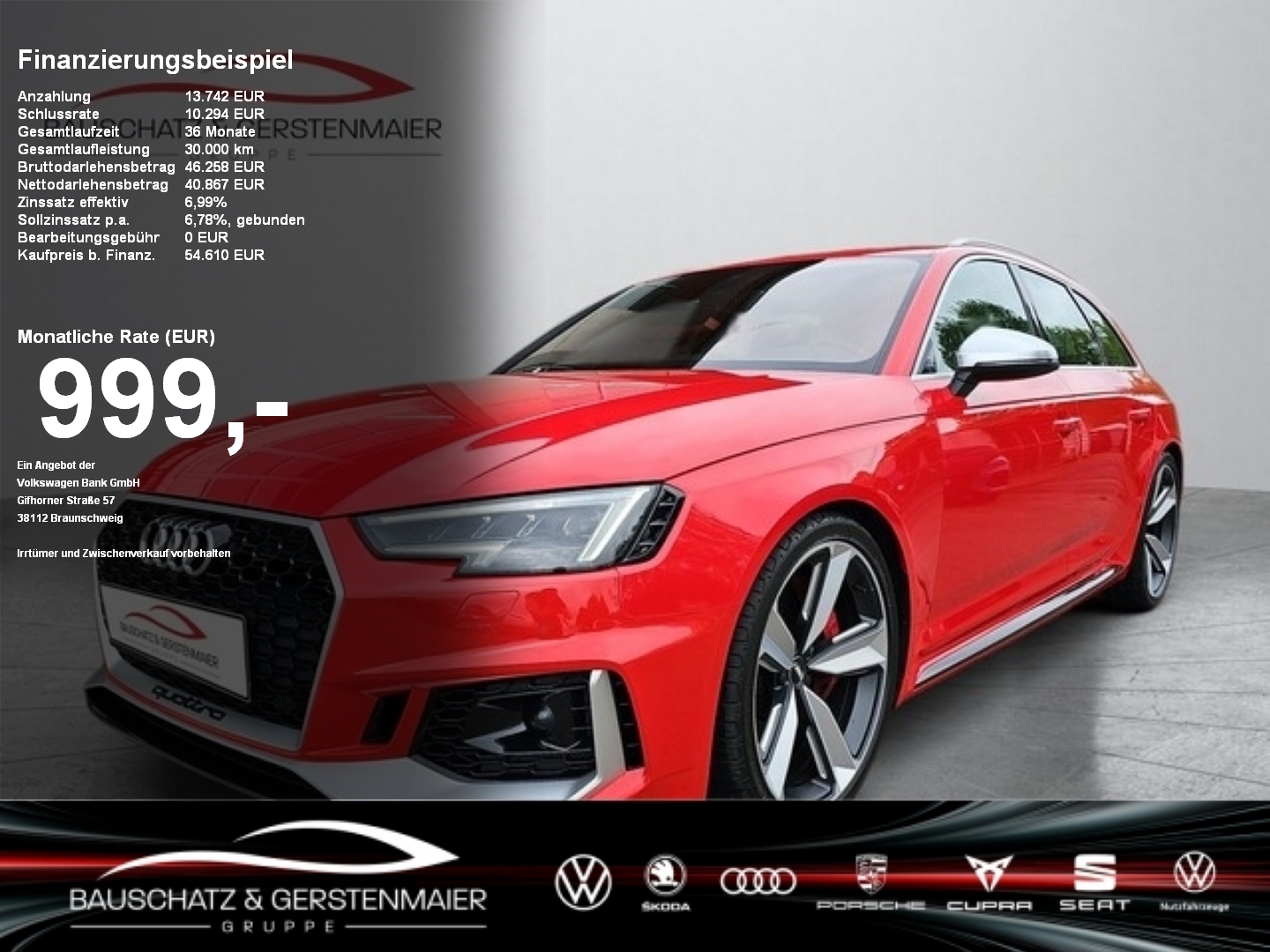Audi RS4 2.9 TFSI quattro Avant OPTIK