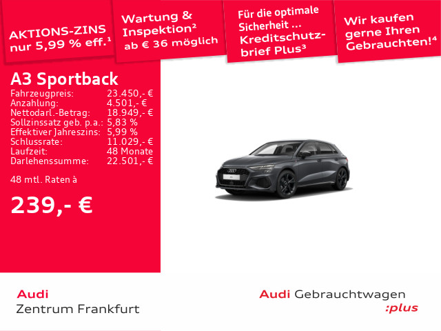 Audi A3 Sportback 30 TFSI S line VC