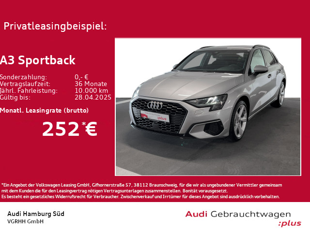 A3 Sportback 30 TDI advanced S tronic NAVI/AHK