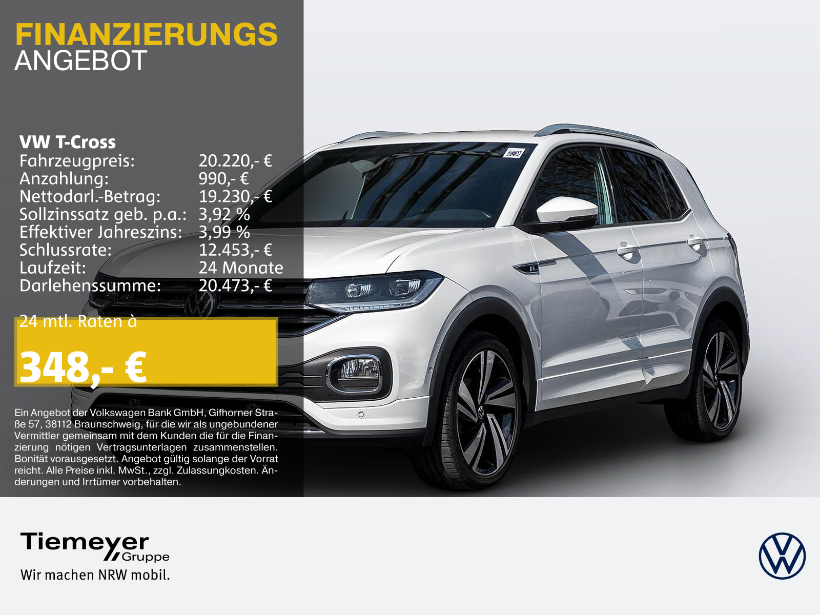 T-Cross 1.0 TSI R-LINE LM18 LED NAVI ACC