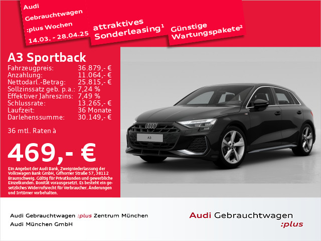Audi A3 Sportback 35 TDI 2x S line SONOS