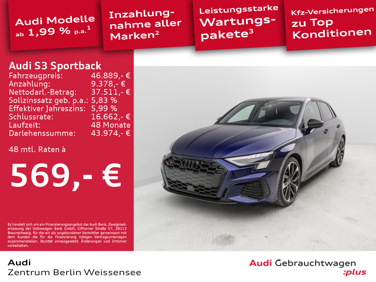 Audi S3 2.0 TFSI Sportback S-TRO QU RK