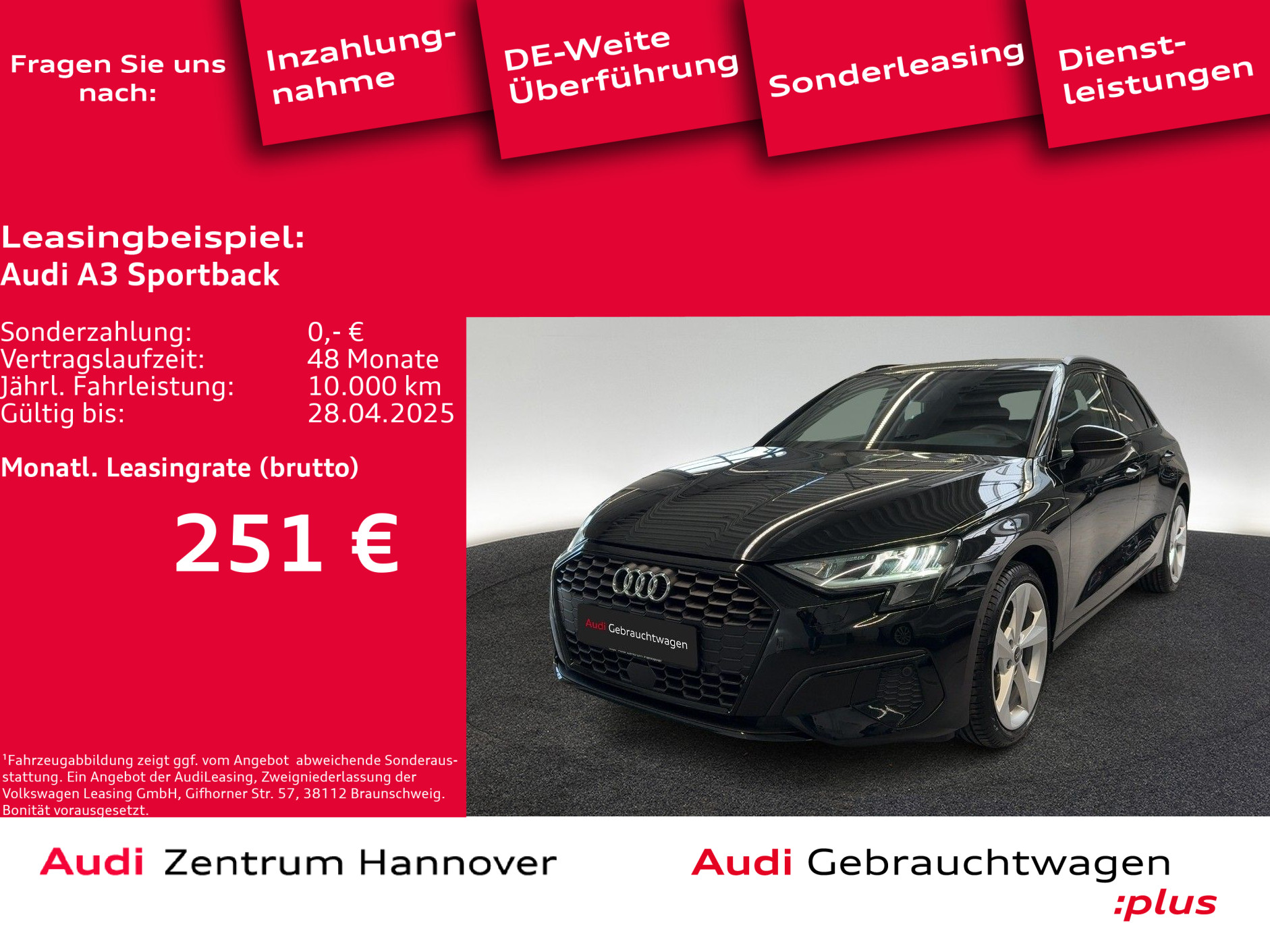 A3 Sportback Advanced 30 TDI AHK virtual ACC Navi