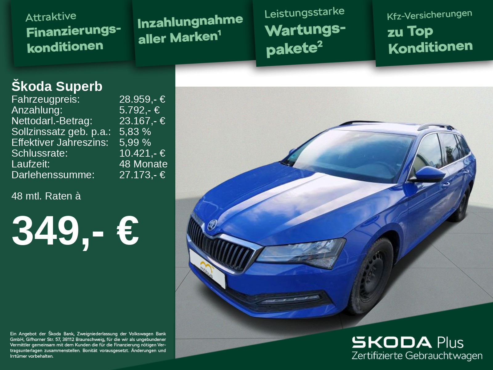 Skoda Superb 1.5 TSI Combi STAHLFELGEN