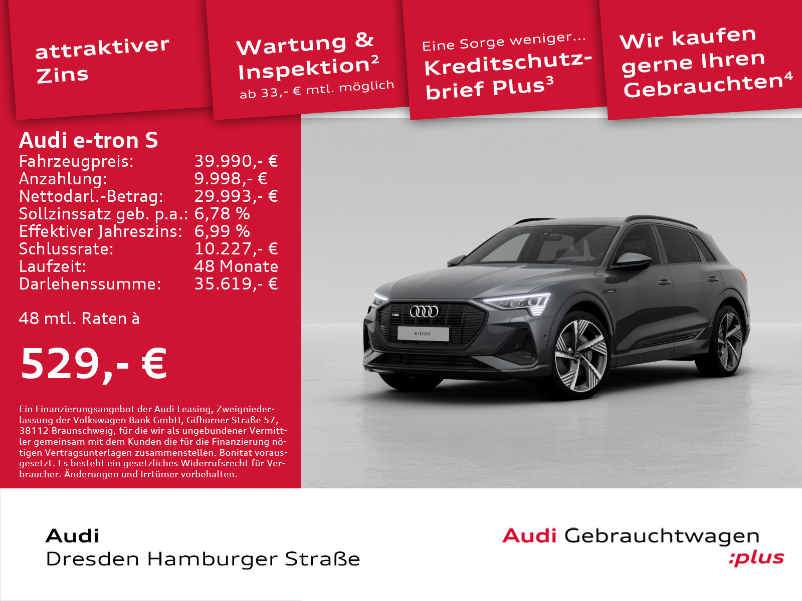 e-tron S line 55 quattro 300 kW