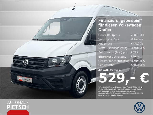 Crafter Kasten 35 2.0 TDI MR HD FWD AHK DAB Spurhalteass. Verkehrszeichenerk. Rückfahrkam.