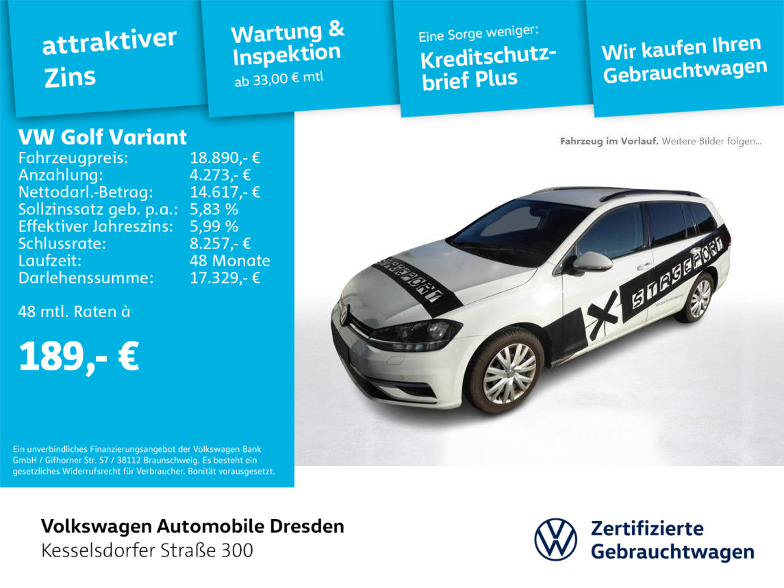Golf VII Variant 1.6 TDI Comfortline Navi ACC PDC