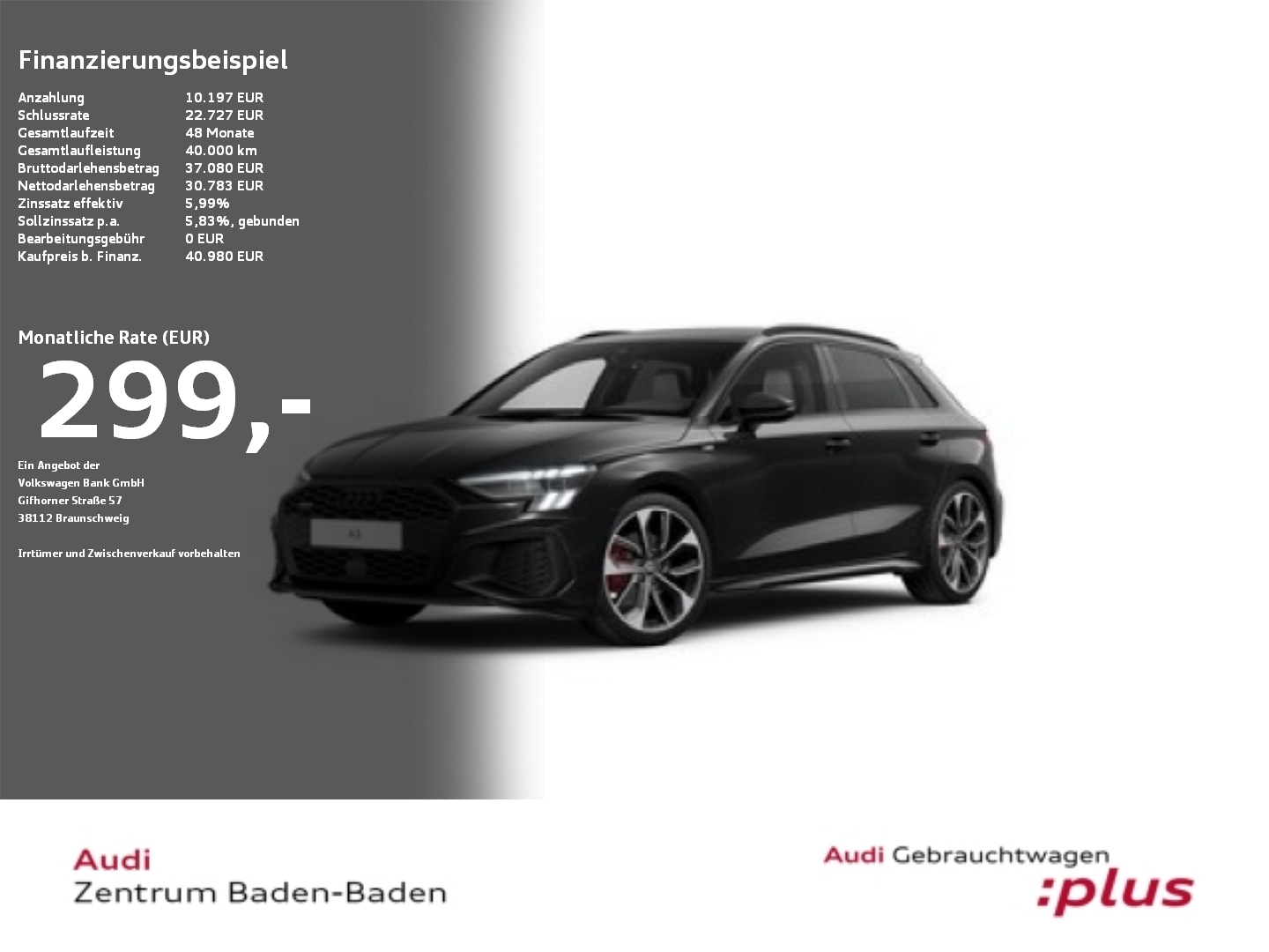 A3 SB 40 TFSI quattro S line Matrix*B&O*Nähte