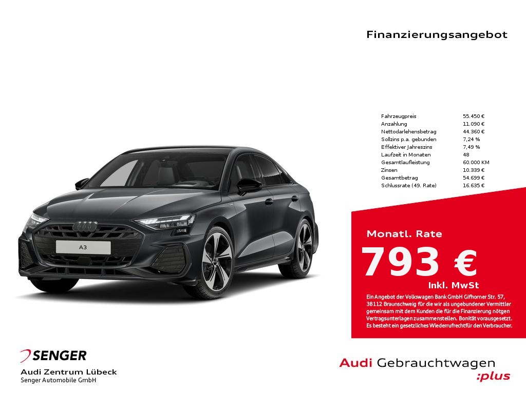 A3 Limousine S line 35 TFSI 110(150) kW(PS) S tr