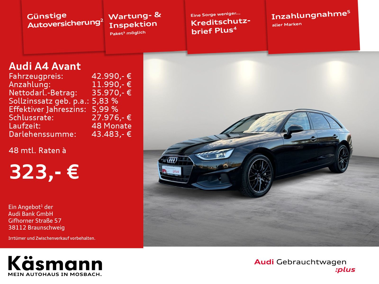 A4 Avant 45TFSI quattro AHK PANO 360 STHZ ACC