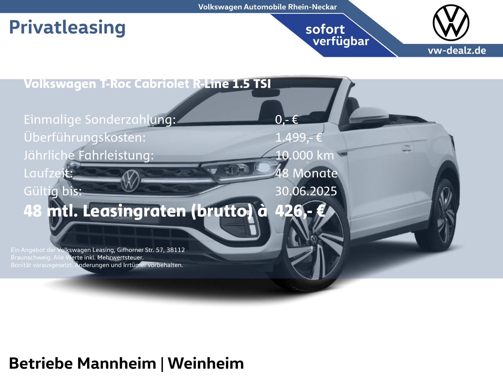 T-Roc Cabriolet R-Line 1.5 TSI OPF DSG
