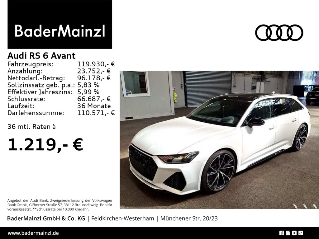 RS 6 Avant AHK Matrix HUD Keramik Pano 305km/h