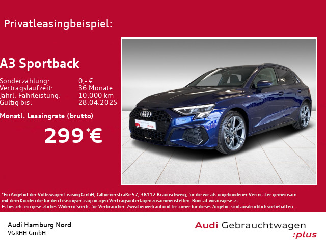 Audi A3 Sportback 30 TDI S line