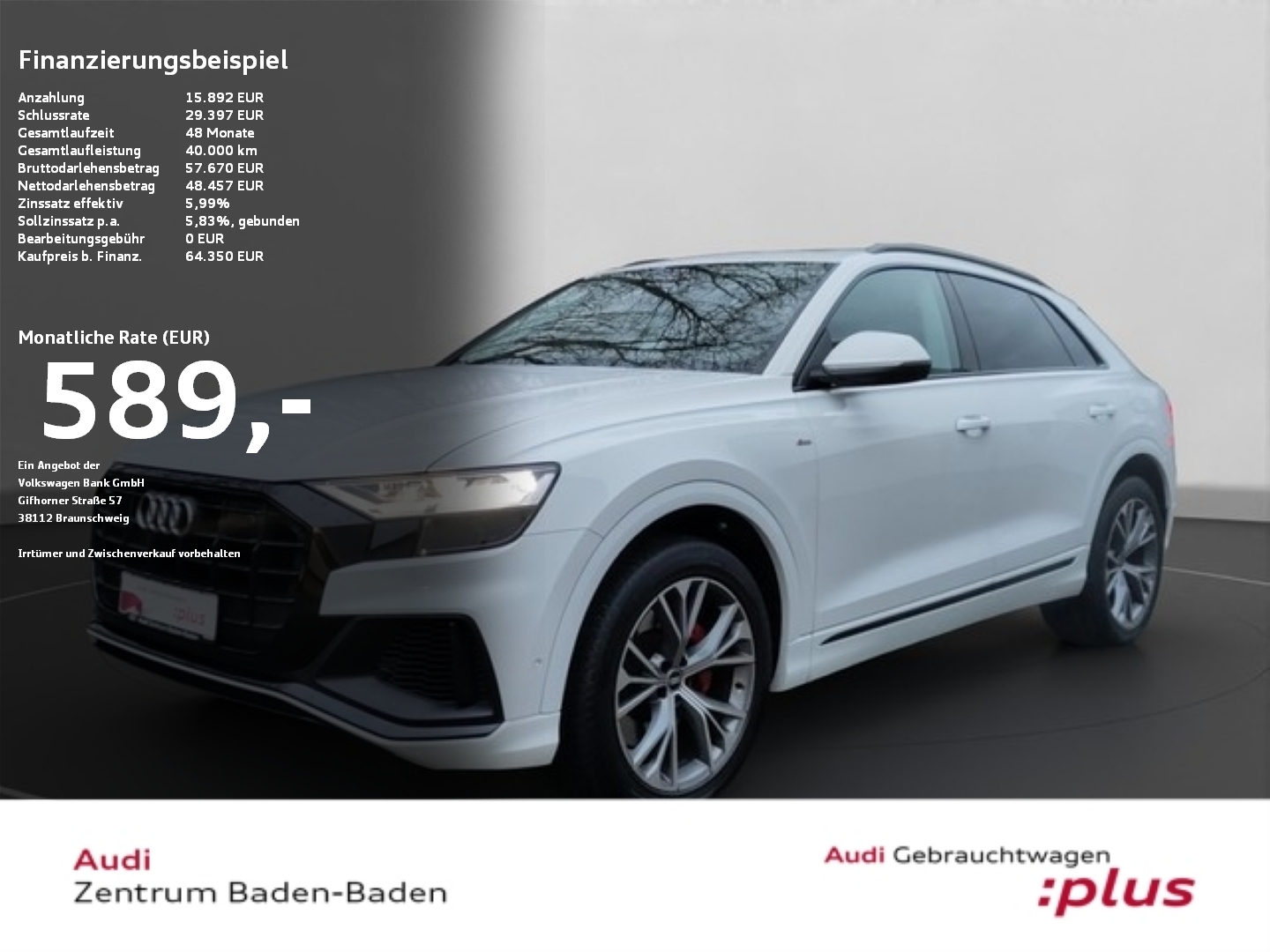 Q8 55 TFSI e quattro *S line*PANO*OPTIK*KAMERA*