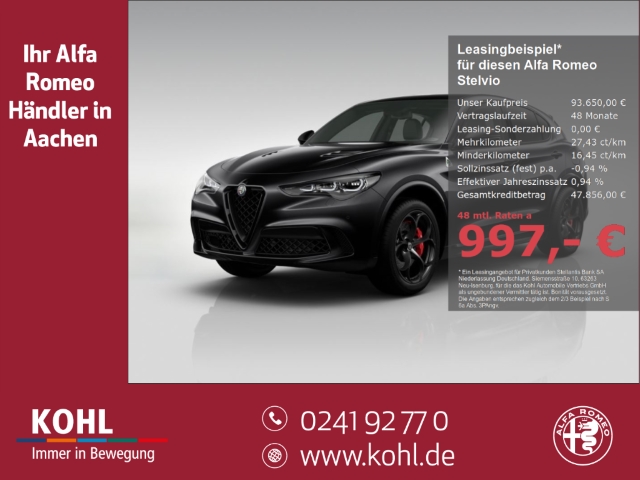 Stelvio Quadrifoglio Q4 2.9 V6 AKRAPO Navi Rückfahrkam.