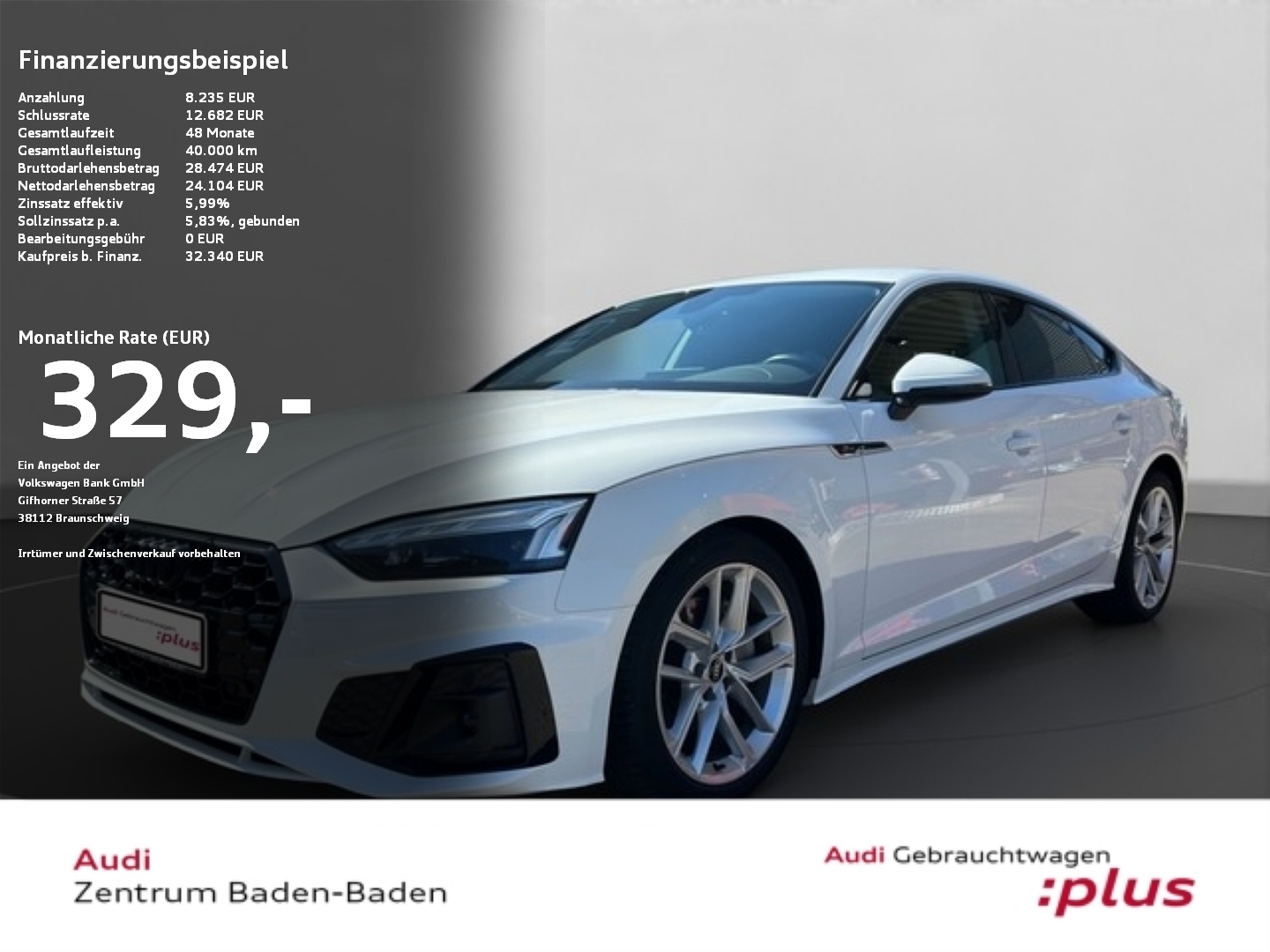 A5 Sportback 40 TDI quat. S line AHK*MATRIX*B&O