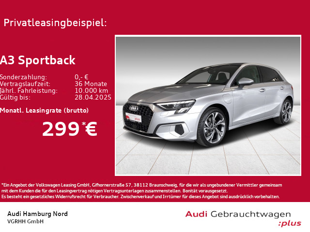 A3 Sportback 40 TFSIe S tronic LED Navi Pano ACC