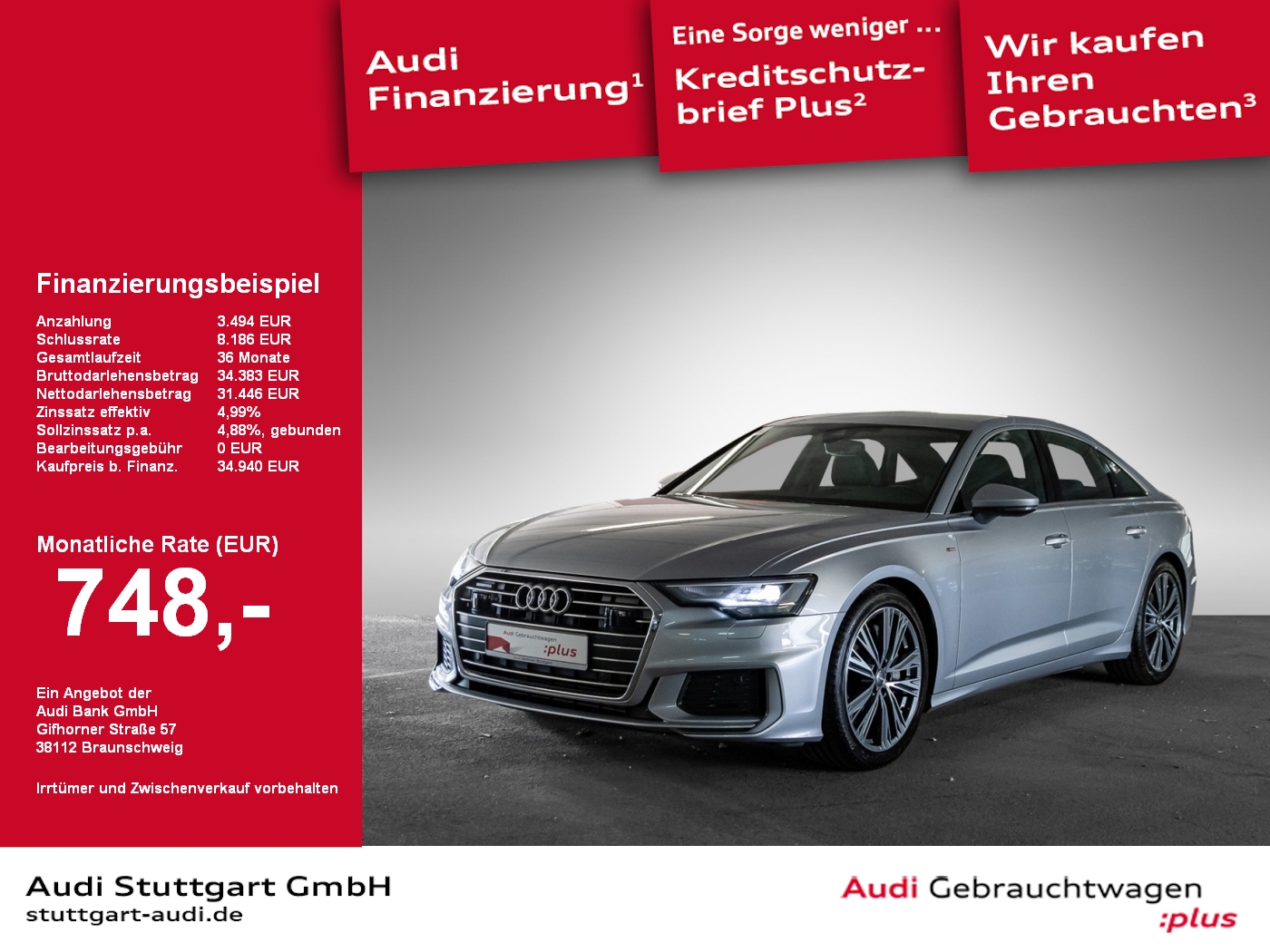 A6 Limousine 55 TFSI qu S line LED virtCo B&O 20