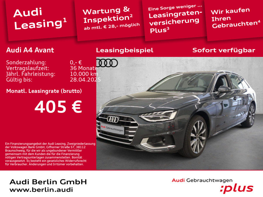 A4 Avant Advanced 35 TDI S tr. AHK RFK LED NAVI