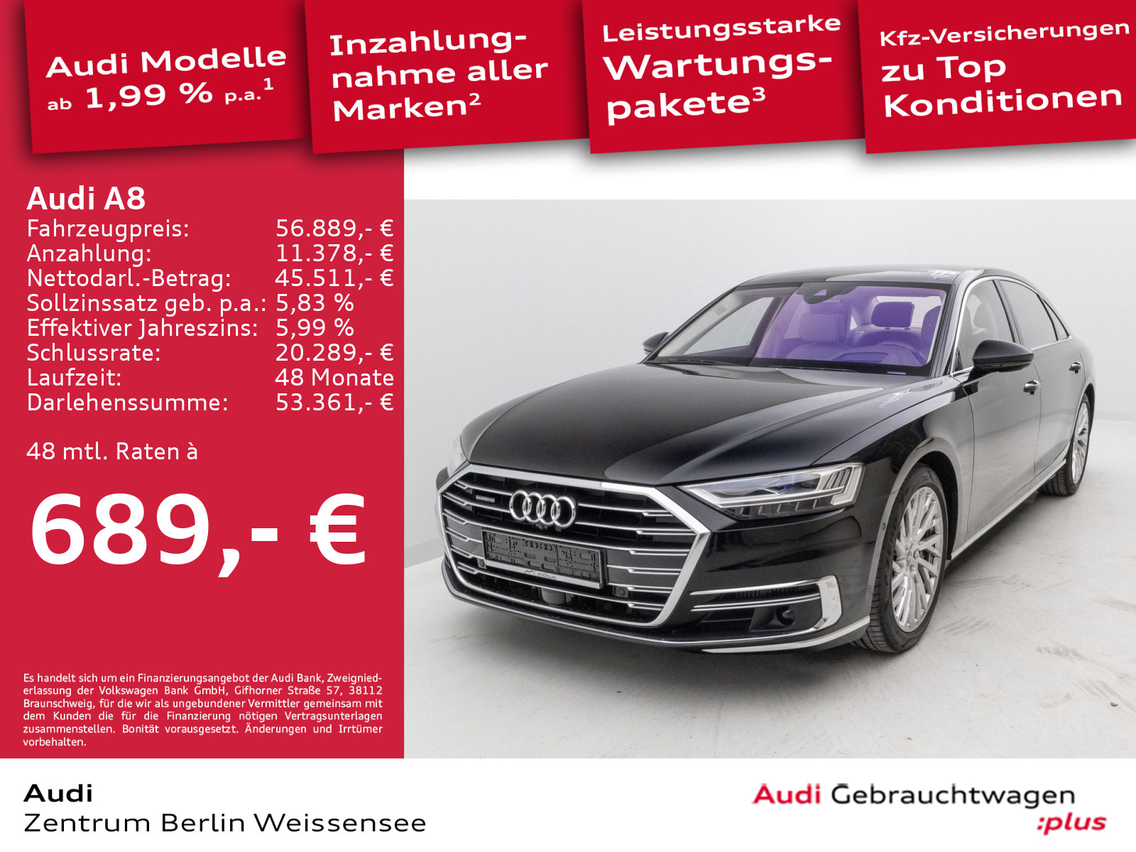 Audi A8 Lang 60 TFSI QUA