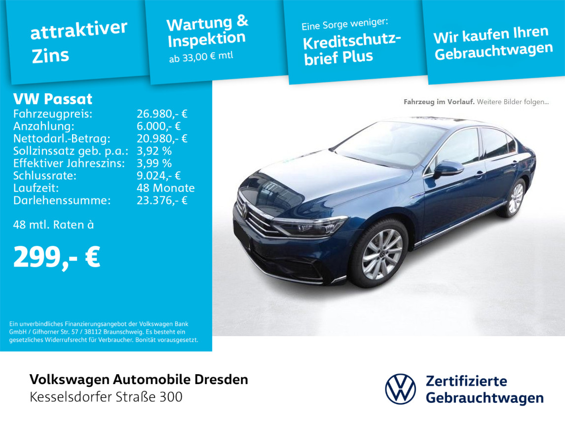 Passat 1.4 GTE DSG LED Kamera LED Navi