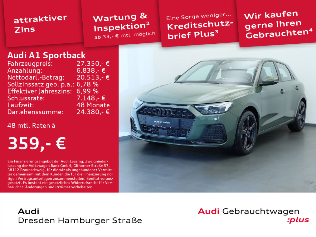 A1 Sportback advanced 25 TFSI S tronic UPE 34.744,- €