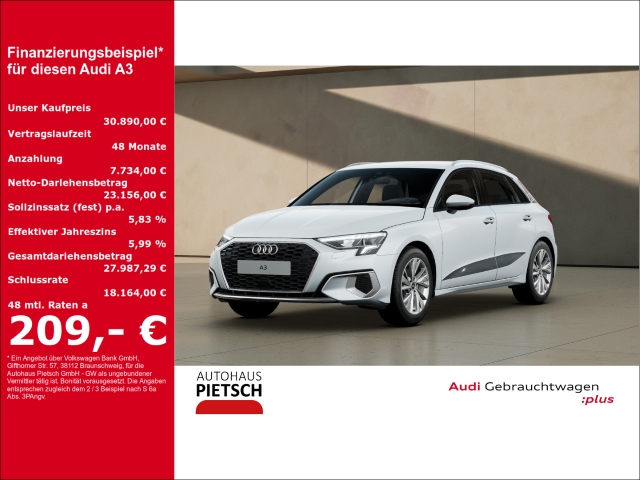 A3 Sportback 30 TFSI LED AHK VC GRA PDC