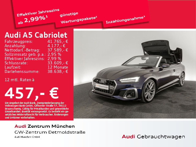 Audi A5 Cabriolet 40 TDI qu S line