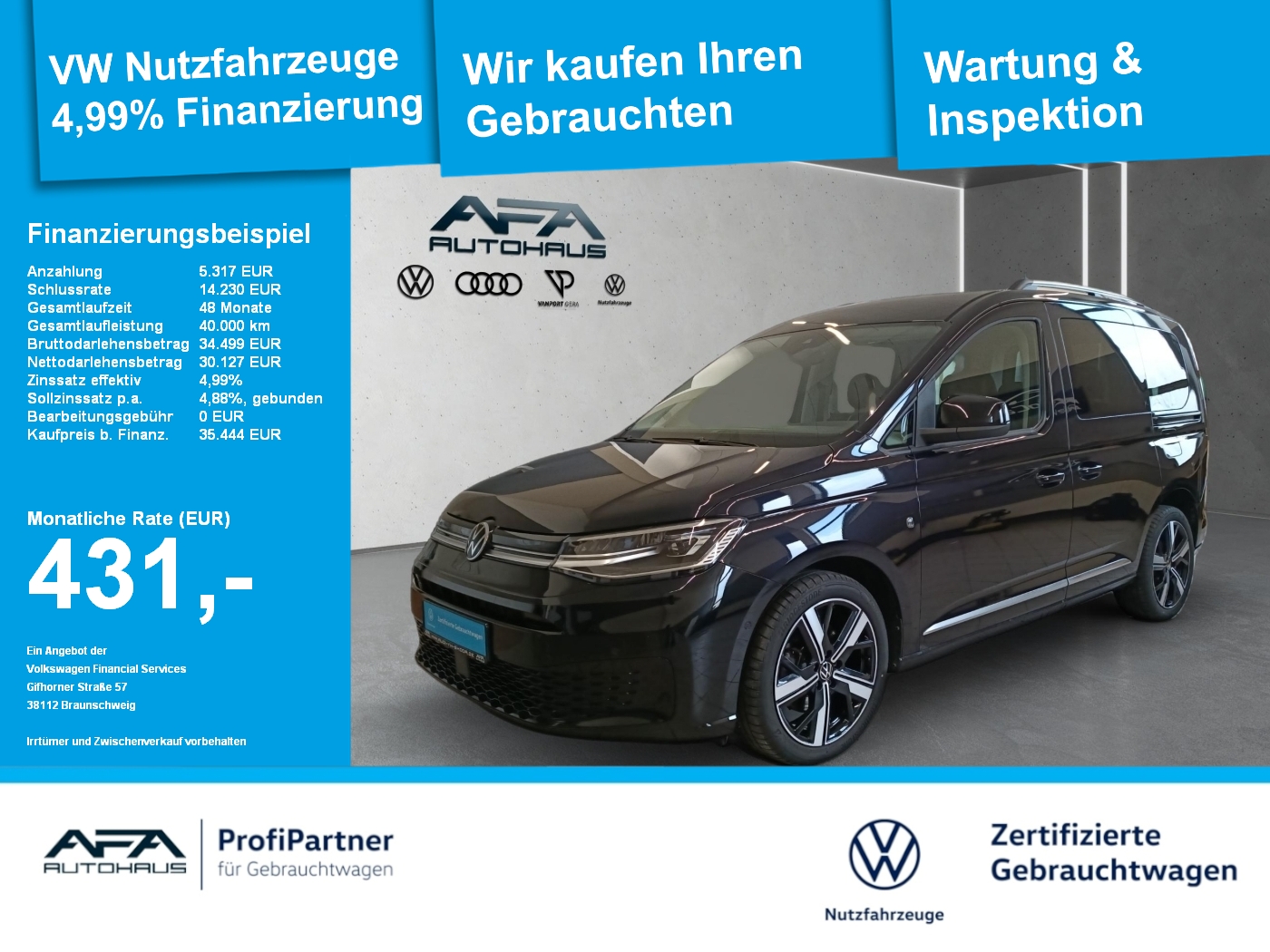 Caddy 2.0 TDI STYLE DSG LED*Navi*AHK*STHZ