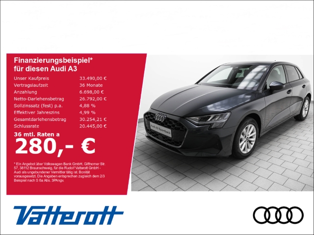 A3 Sportback 30 TFSI S tronic CarPlay ParkAssist