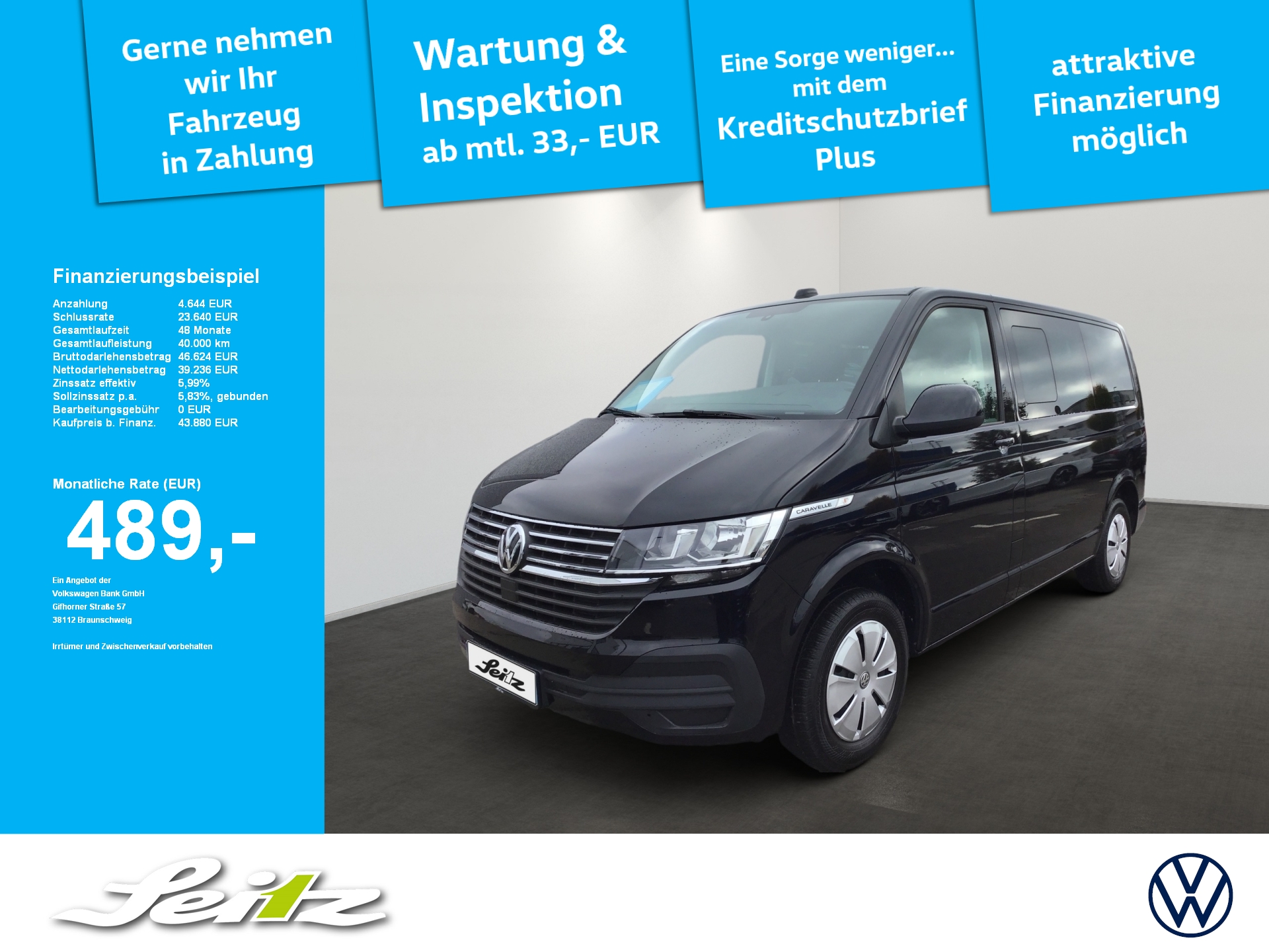 T6.1 Caravelle 2.0 TDI KR Comfortline *8 SITZER*