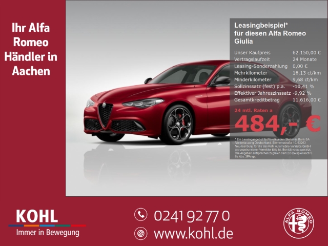 Giulia Veloce Q4 2.0 Turbo 280PS 16V AT8 Keyless Navi