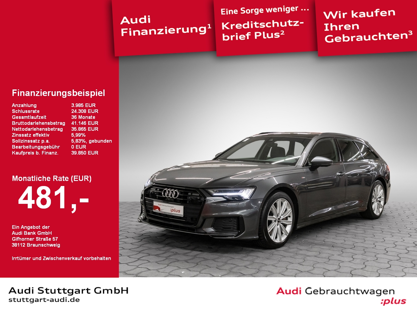 Audi A6 Avant 50 TFSI e qu S line sport