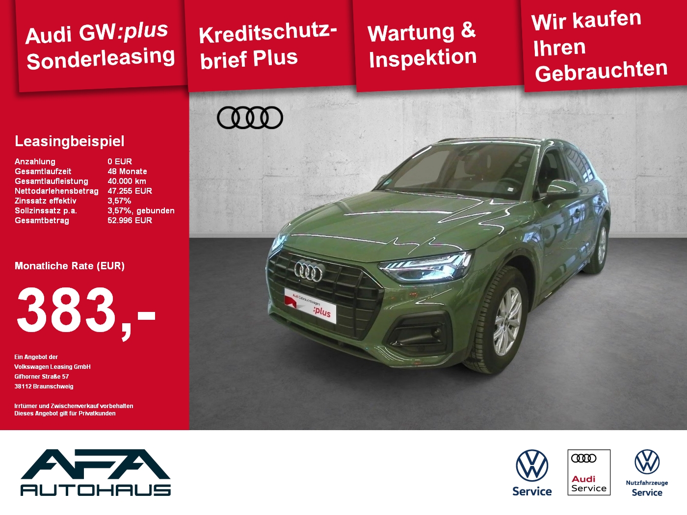 Audi Q5 Advanced S-Line 20 opt schwarz