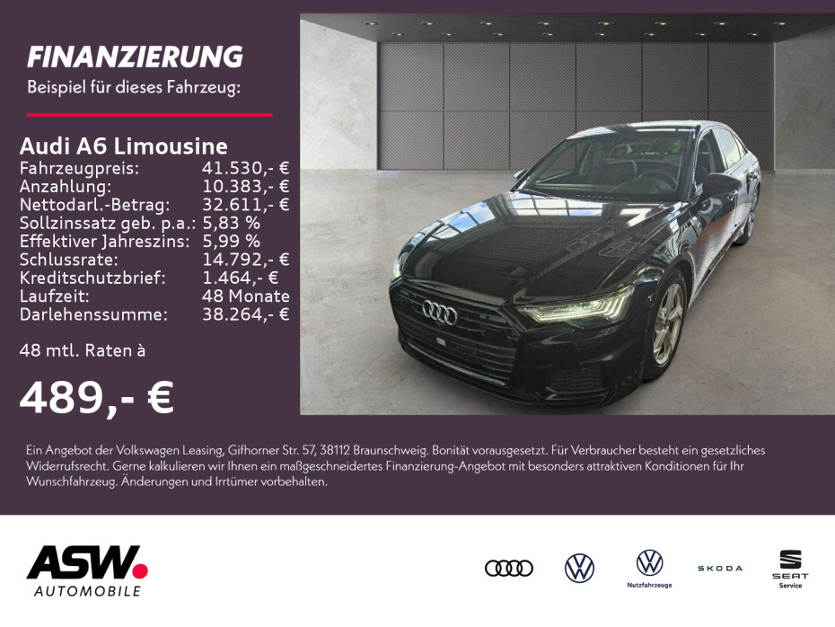Audi A6 Limousine Sline 55TFSI e quattro