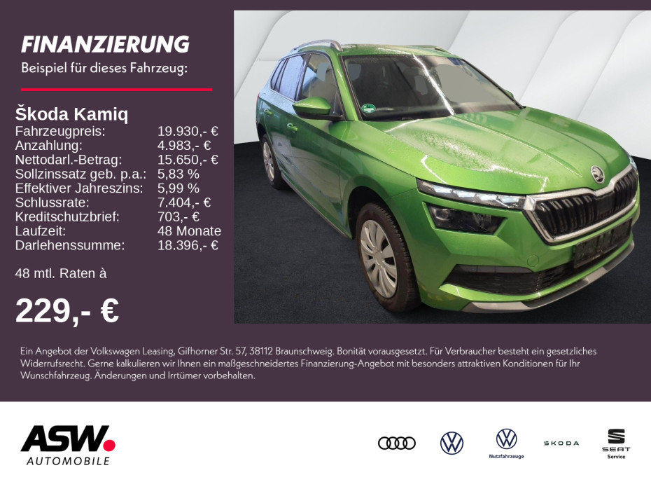 Kamiq Style 1,0 TSI DSG LED PDC SHZ AHK Vorb.