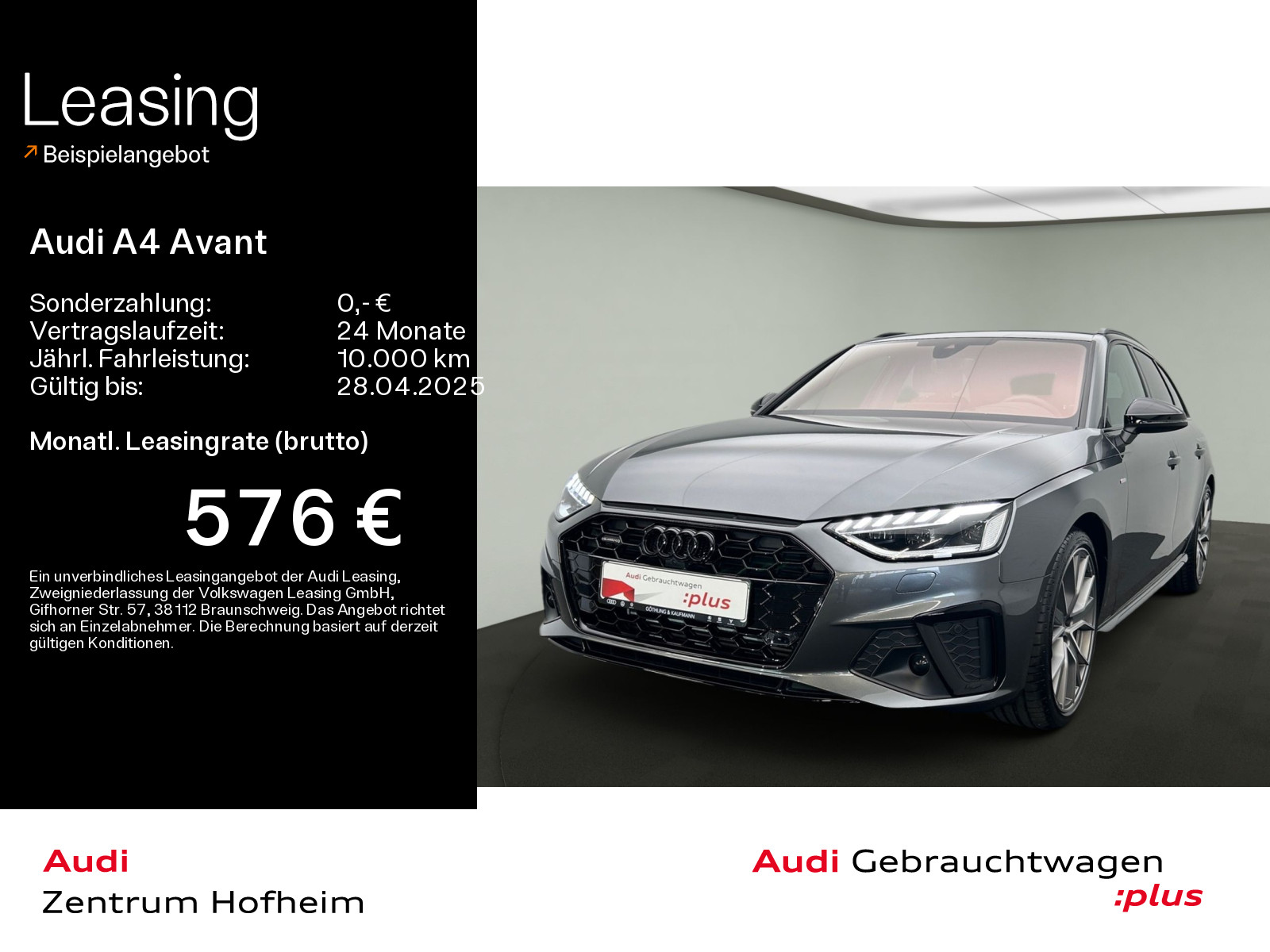 A4 Avant 45 TFSI qu 2x S line S tro*B&O*HUD*Pano*Standh*Matrix*Virtual*Navi+*360° Kamera*ACC*Optik*AHK*