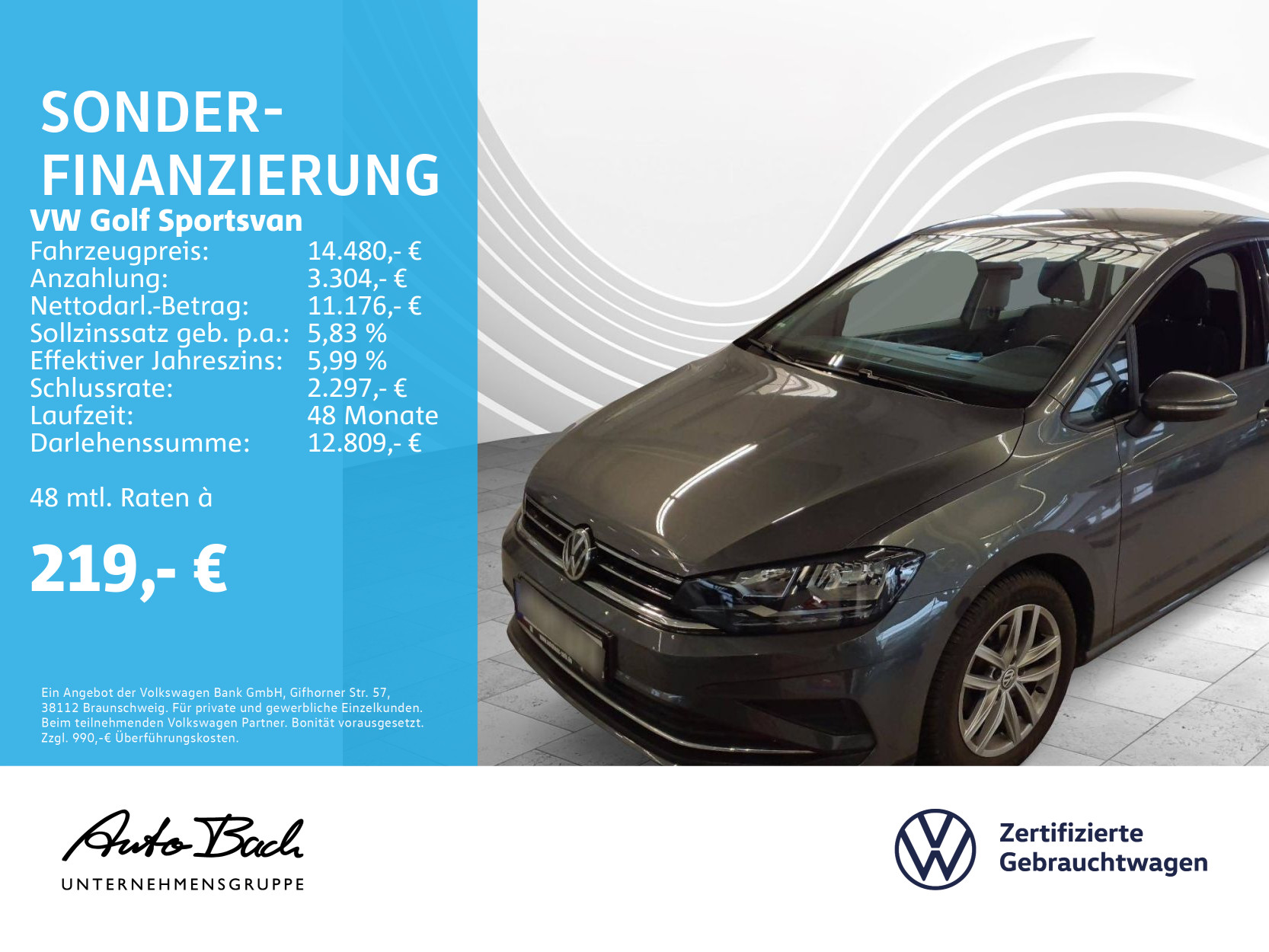 Golf Sportsvan 1.0 TSI Klimaanlage Einparkhilfe
