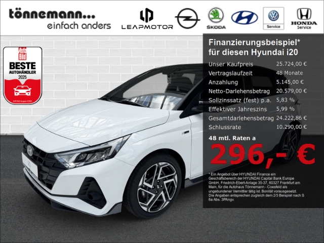 i20 FACELIFT N-LINE T-GDI DCT+VOLL-LED+NAVI+RÜCKFAHRKAMERA
