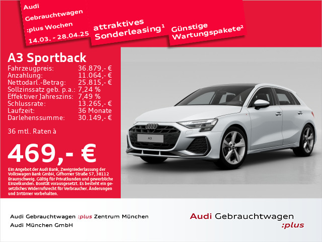 Audi A3 Sportback 35 TDI 2x S line SONOS
