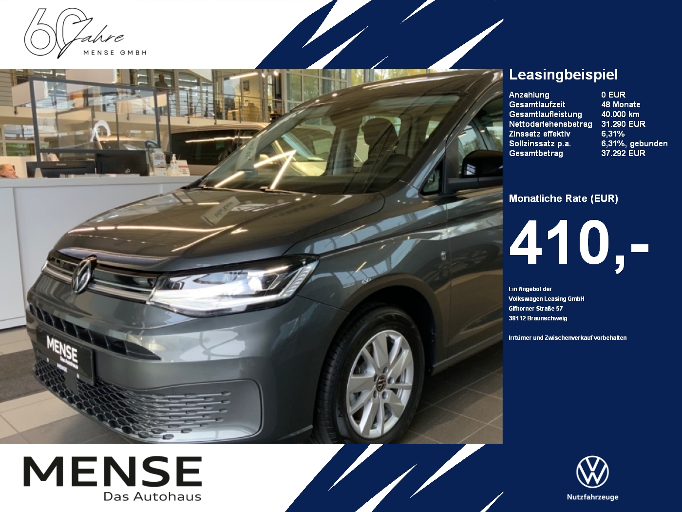 Caddy Life 5-Sitzer 2.0 TDI 90 kW Klima PDC