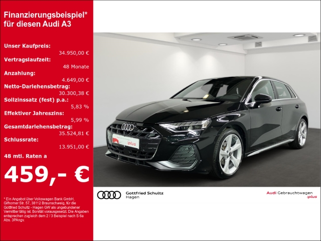 A3 Sportback 35 TDI S-tronic MATRIX PAN SONOS MMI S line
