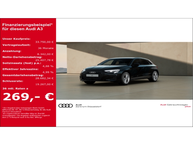A3 Sportback 30 TFSI advanced Navi digitales Soundsystem LED Apple CarPlay Android Auto