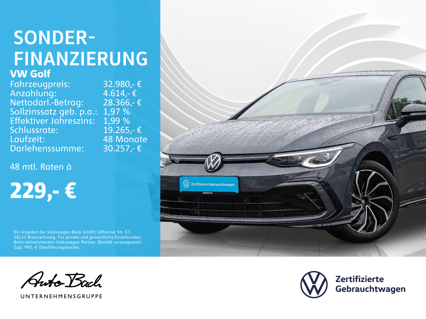Golf VIII 1.5 eTSI "R-Line" DSG Navi LED Digital Cockpit Panorama ACC EPH