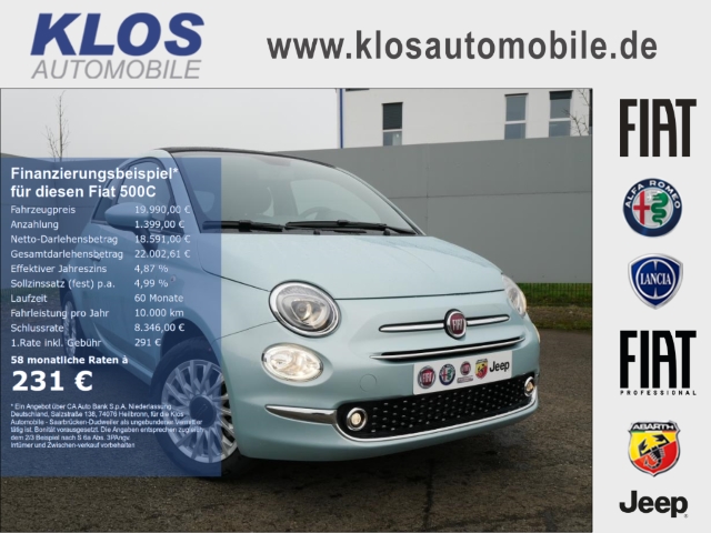 Fiat 500C 1.0 DOLCEVITA 70PS