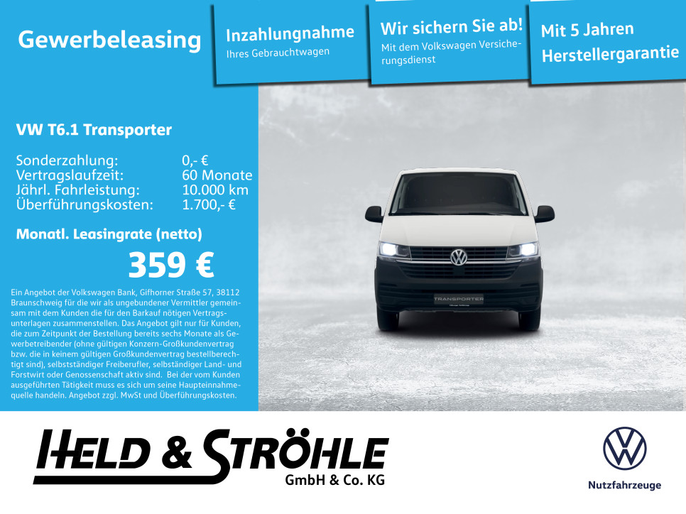 Volkswagen T6.1 Kasten TDI Schalter
