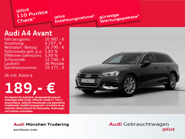 A4 Avant 40 TDI advanced MMI+LED Business-Paket