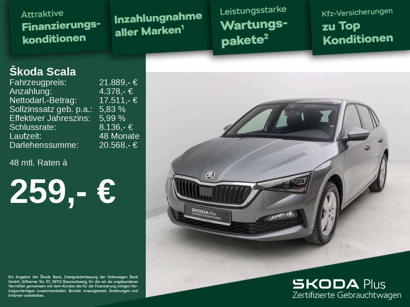 Skoda Scala 1.5 TSI STYLE GANZJAHRES