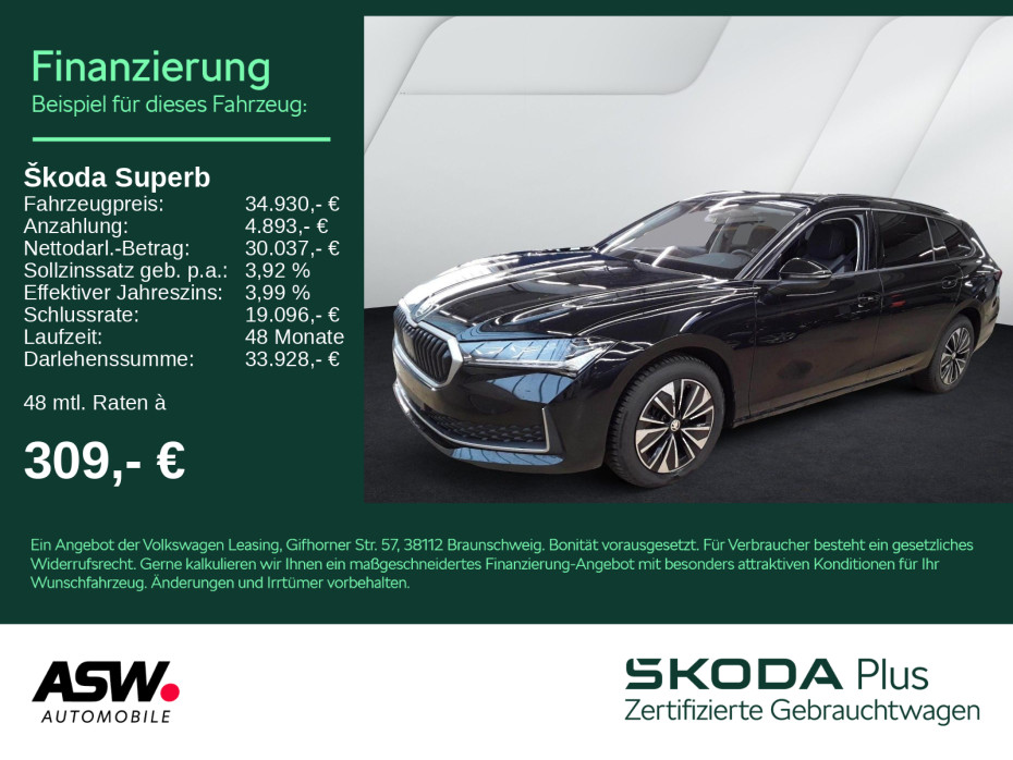Superb Combi Selection 2,0 TDI DSG LED NAVI AHK